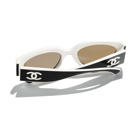 chanel sunglasses 5143 black white|Cat Eye Sunglasses Nylon Black & White. Lenses: Beige .